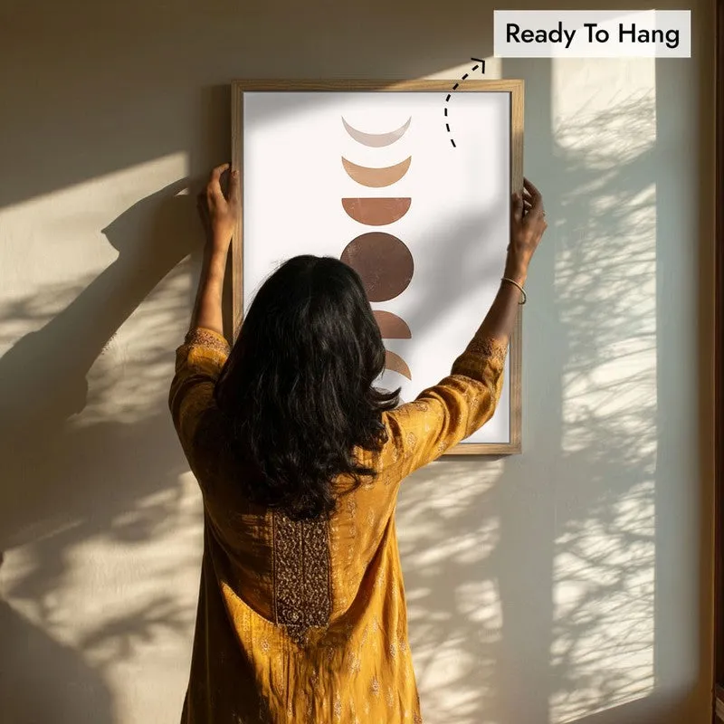 Celestial Balance Canvas Wall Painting With Brown Frame media 8