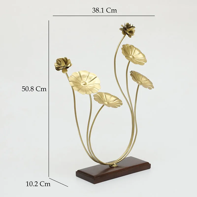 Neo Bloom Metal & Wood Showpiece media 5