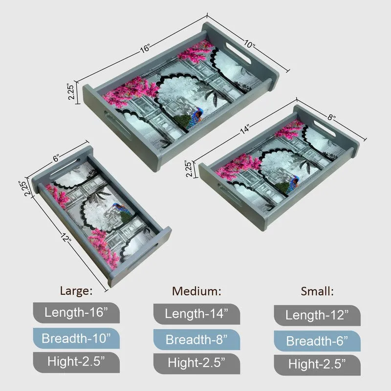 Omber Wooden Serving Tray - Set Of Three media 9