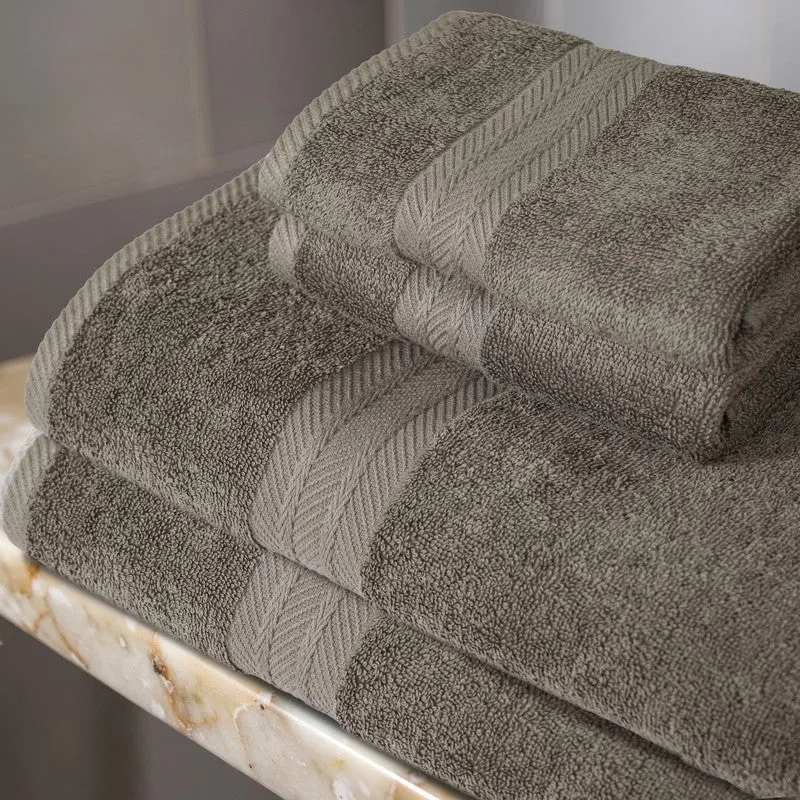 PlushAura Cotton Towel Sets (Brown) - Set of Four media 3
