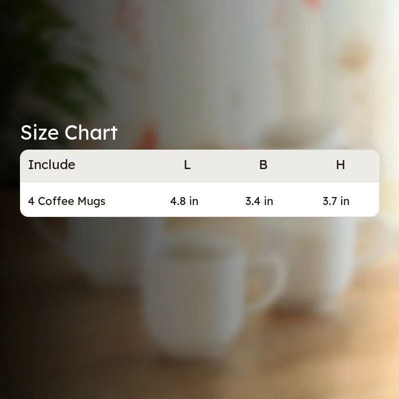Minimalist Ceramic Coffee Mug (340 mL Each) - Set Of Four media 8