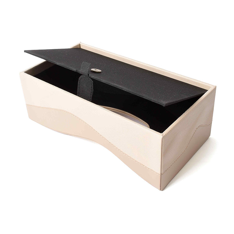 Veltrix Faux Leather Tissue Holder - Beige media 4