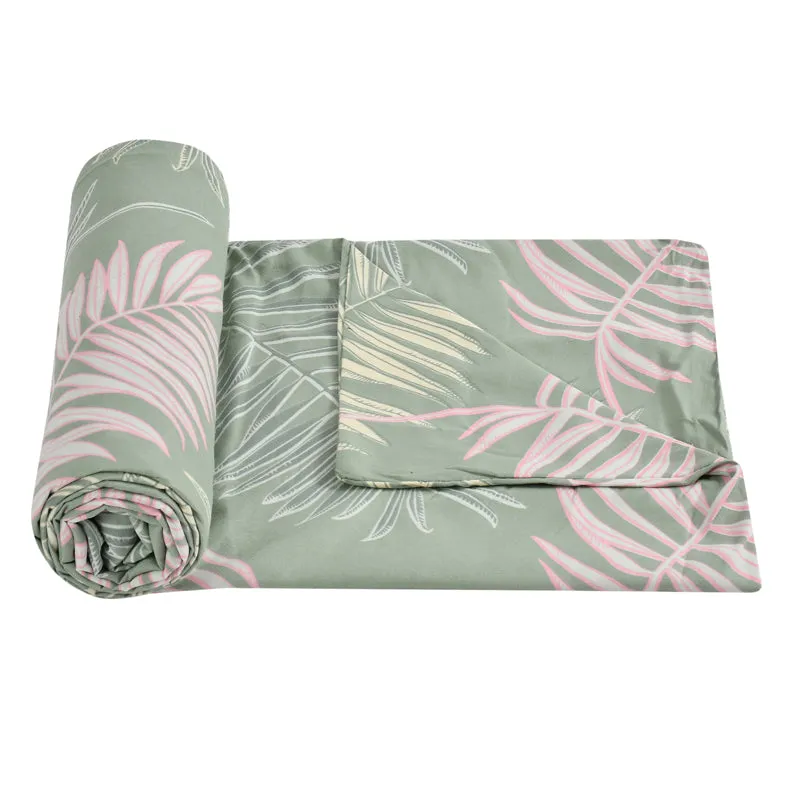 Pastel Fronds Cotton Duvet Cover - 210 TC media 5