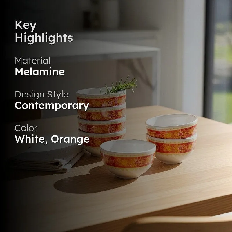 Goldhill Melamine Snack Bowls (200 mL Each) - Set of Six media 2