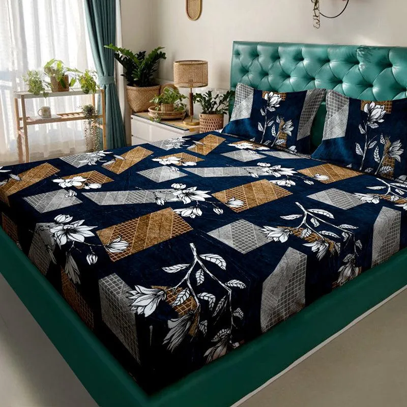 Mohaka Floral Fleece Bedsheet - 280 GSM media 1