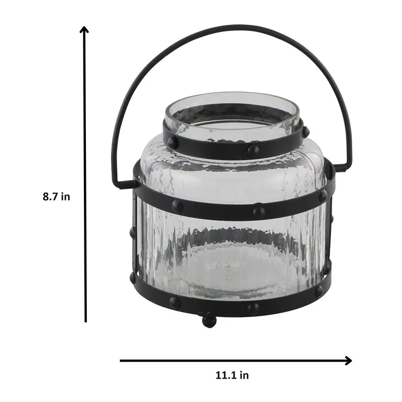 Lantanum Glass & Iron Lantern media 6