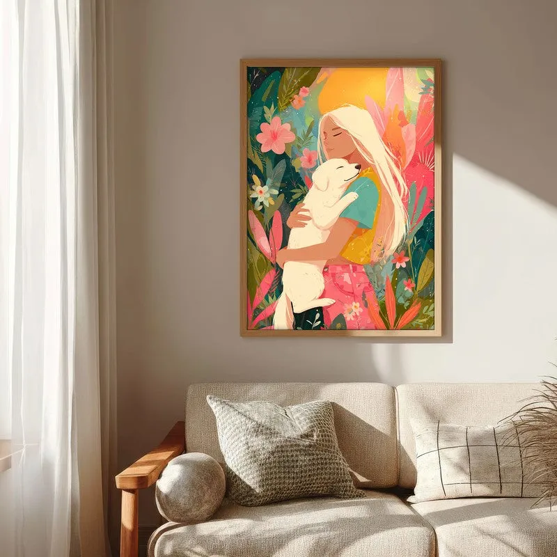 Wild Tender Canvas Wall Painting - Brown Frame media 6