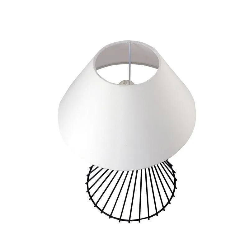 Spiral Affairs Fabric Table Lamp - White media 4
