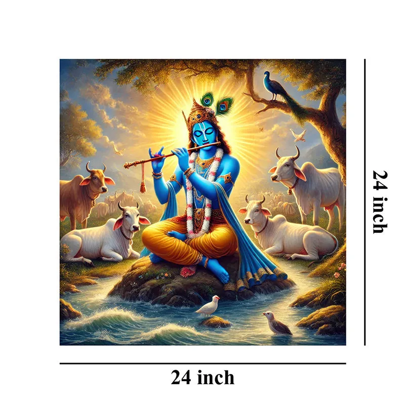 Krishna Paramatma Wall Painting media 8