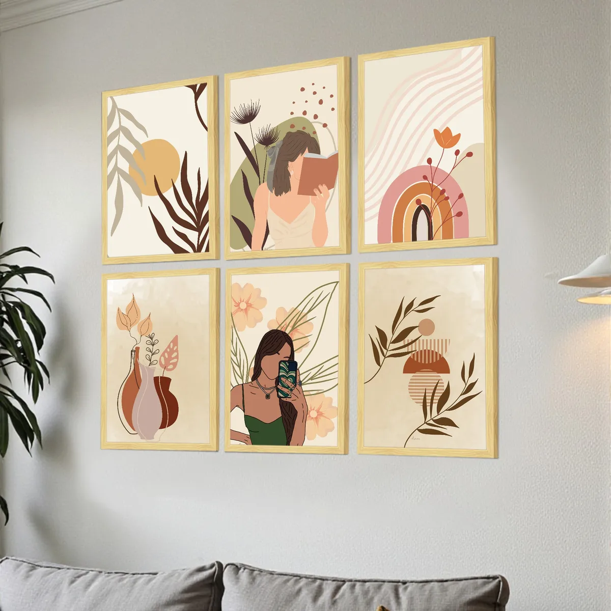 Blosma Boho Wall Art - Set Of Six media 3