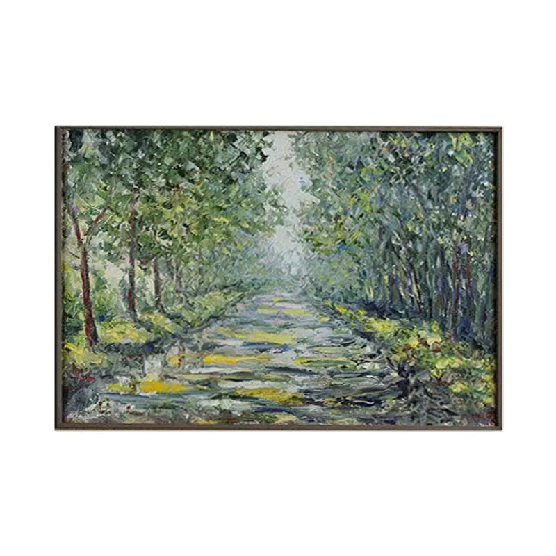 Summer Forest Wall Painting - Black Frame media 6