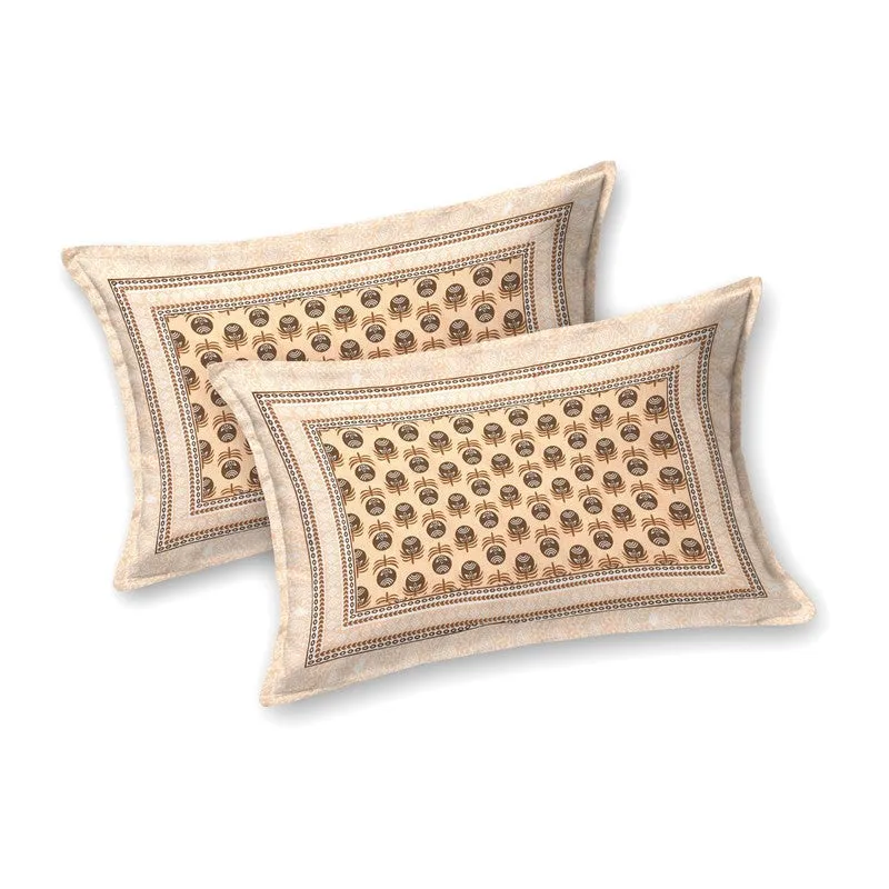 Floriya Cotton Bedsheet (Rust,Brown) - 240 TC media 4