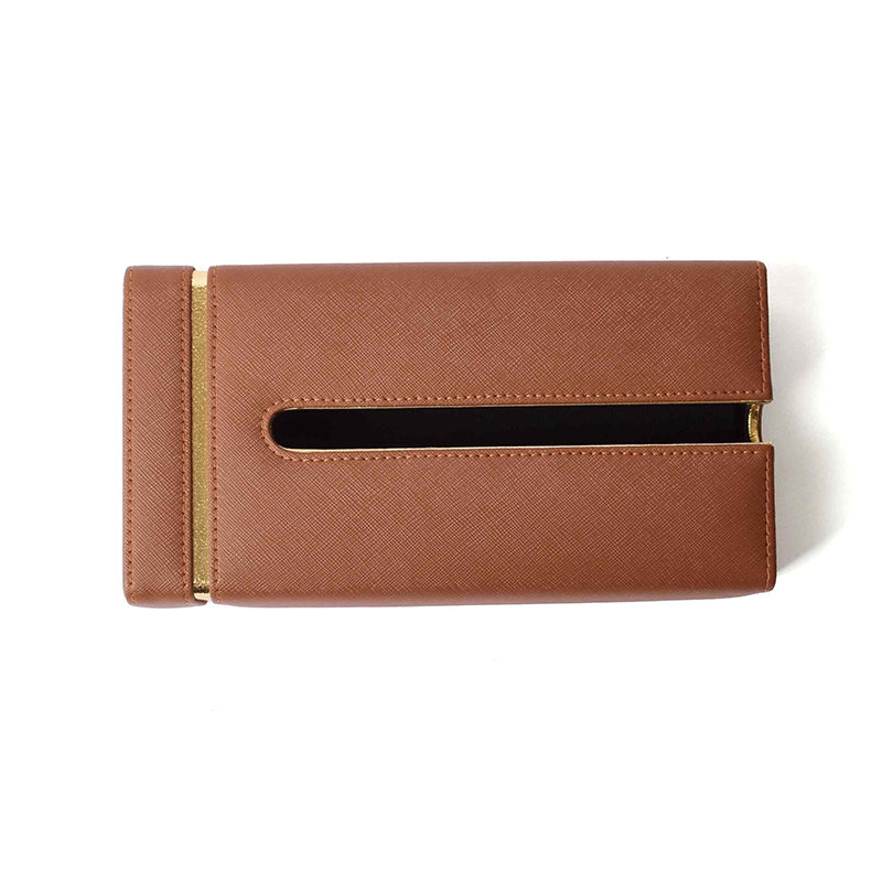 Ceastra Nuo Faux Leather Tissue Holder - Brown media 4