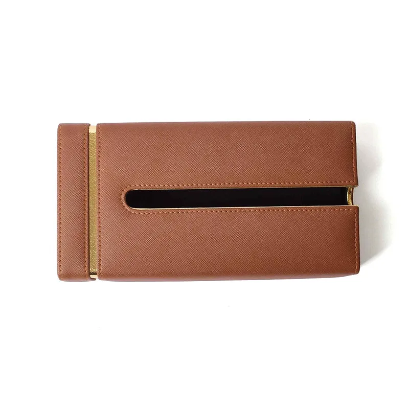 Ceastra Nuo Faux Leather Tissue Holder - Brown media 4