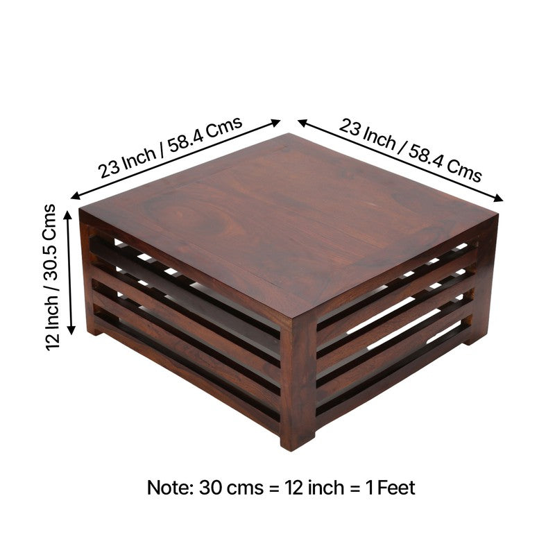 Qervon Sheesham Wooden Center Table - Dark Brown media 9