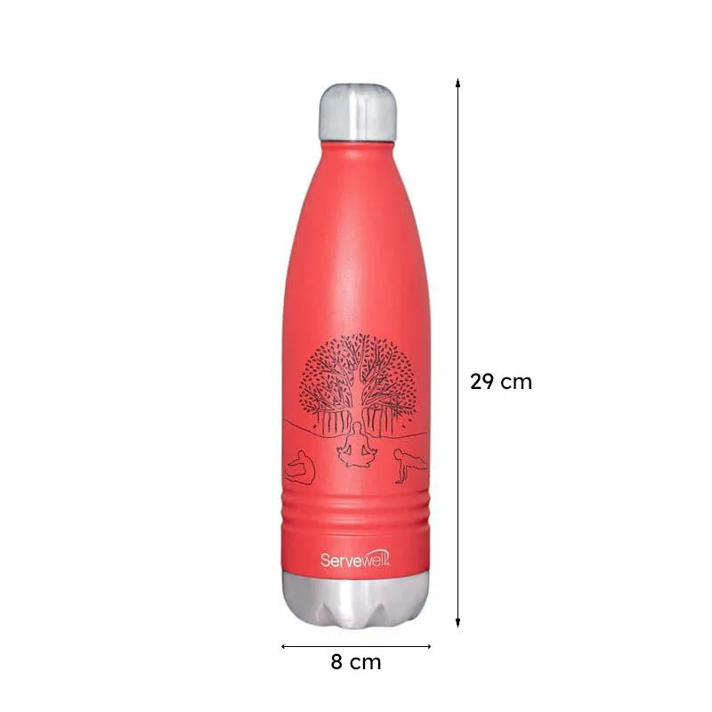 Zen Sip Hot & Cold Thermos Bottle (Red) - 750 mL media 5