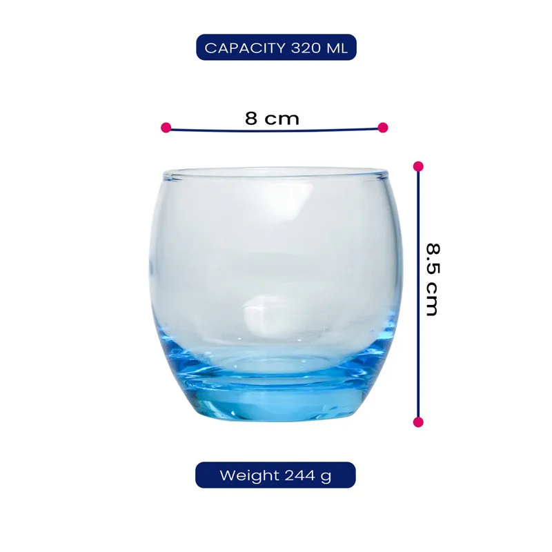 Luminarc Salto Whiskey Glass (320 mL/Blue) - Set Of Six media 6