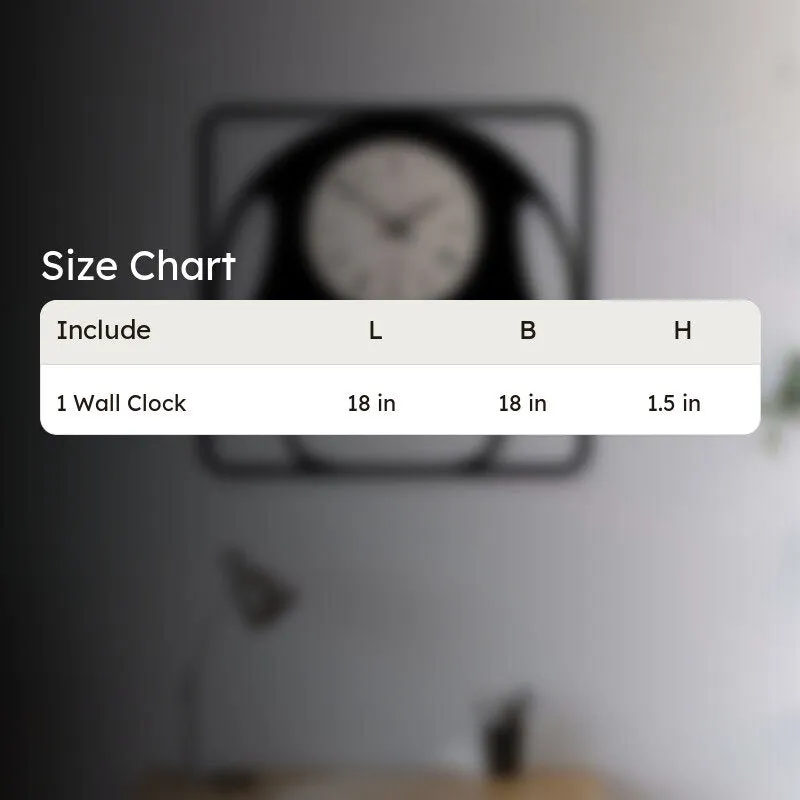 Toonora Steel Analog Wall Clock - Black media 6