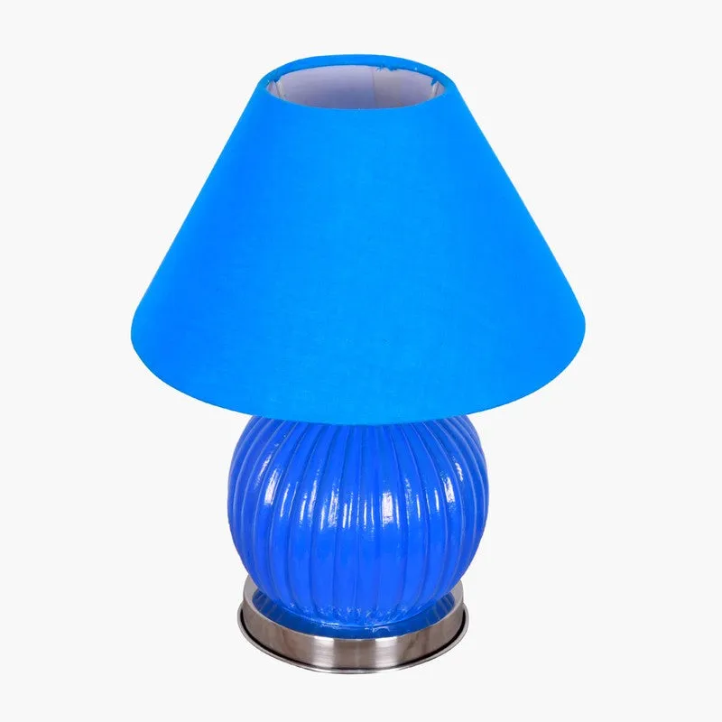 Glacera Glow Glass Table Lamp - Blue media 4