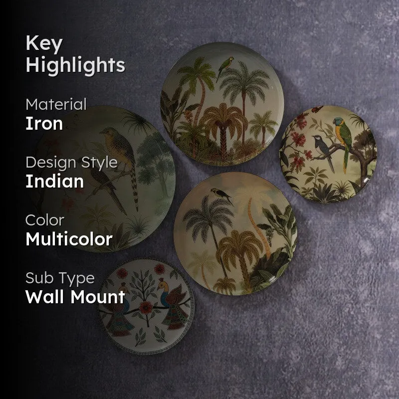 Chirping Charm Wall Plates - Set of Five media 2