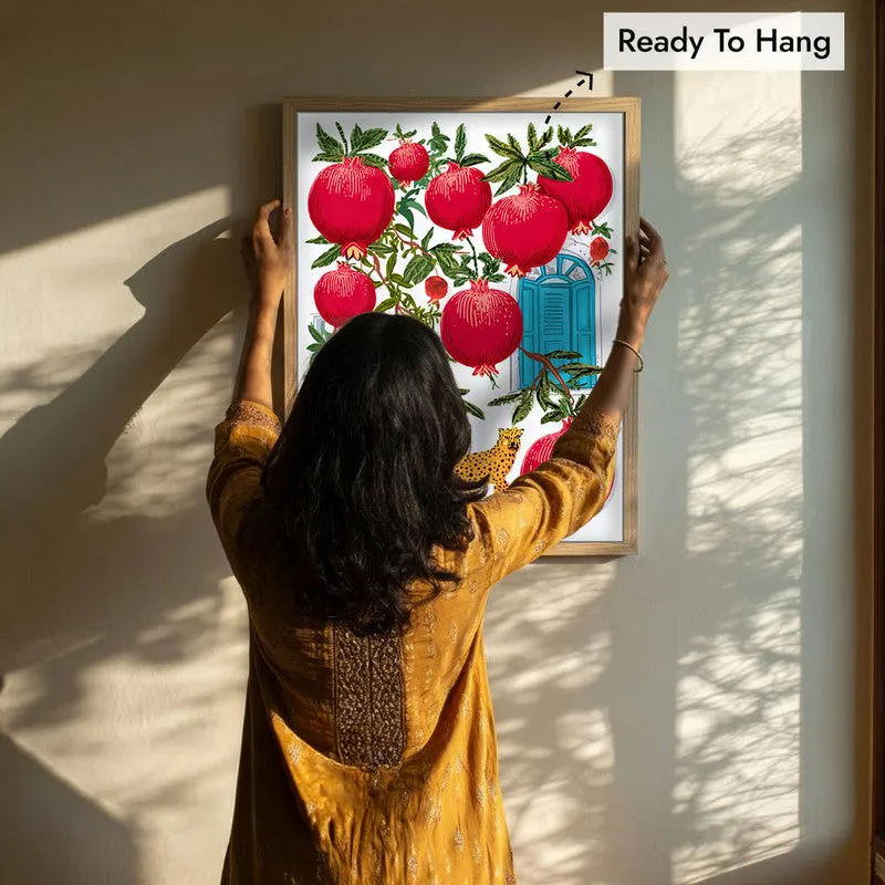 Garden Scene Canvas Wall Painting - Brown Frame media 8