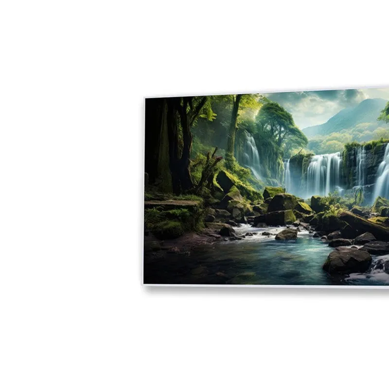 Hidden Forest Falls Canvas Wall Painting With Frame media 5