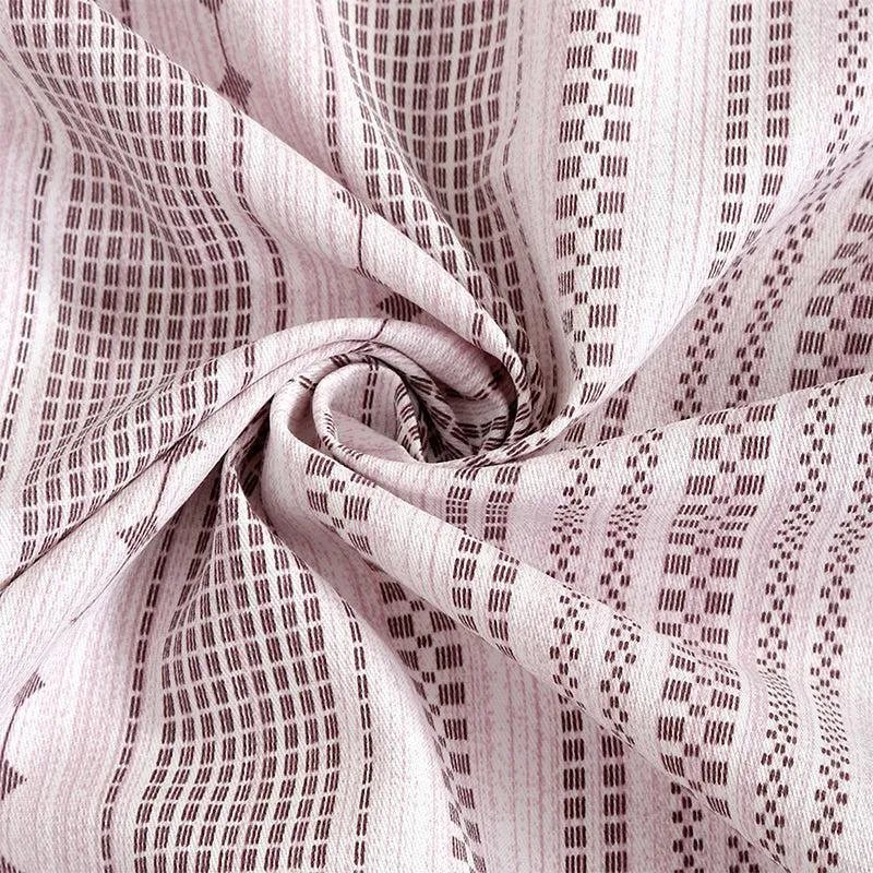 Swayam Twila Striped Cotton Comforter (Pink) - 150 GSM media 6