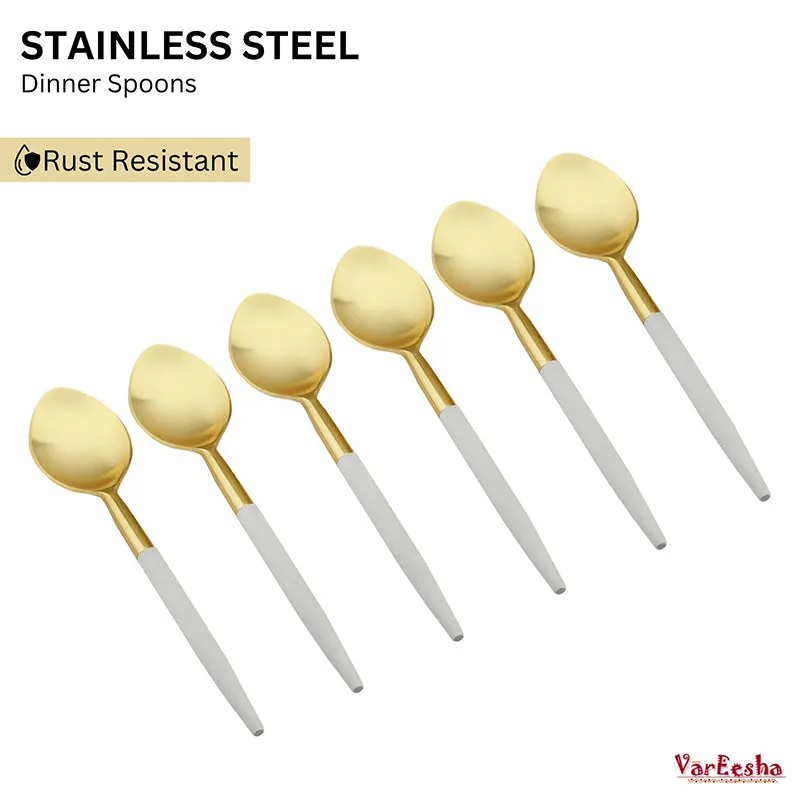 Stirling Spoon Set (Gold & White) - Set Of Six media 5