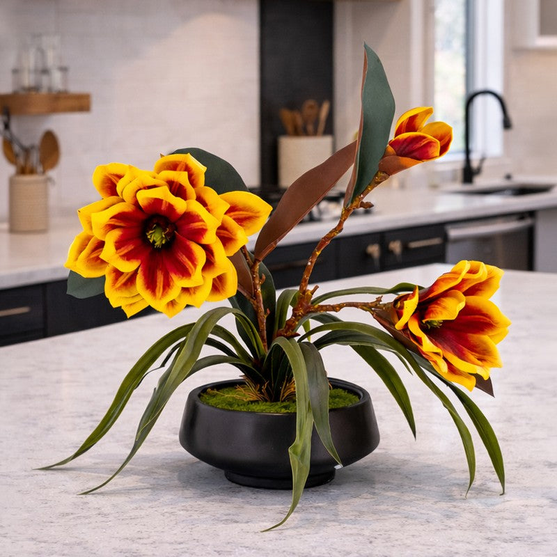 AarviDecor Sunburst Bloom Foam Artificial Plants media 5