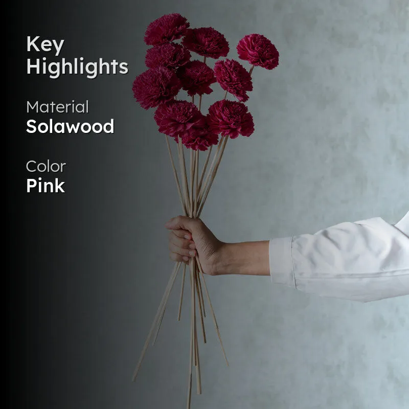 Berta Carnation Sola Flower Stick (Pink) - Set Of Ten media 2