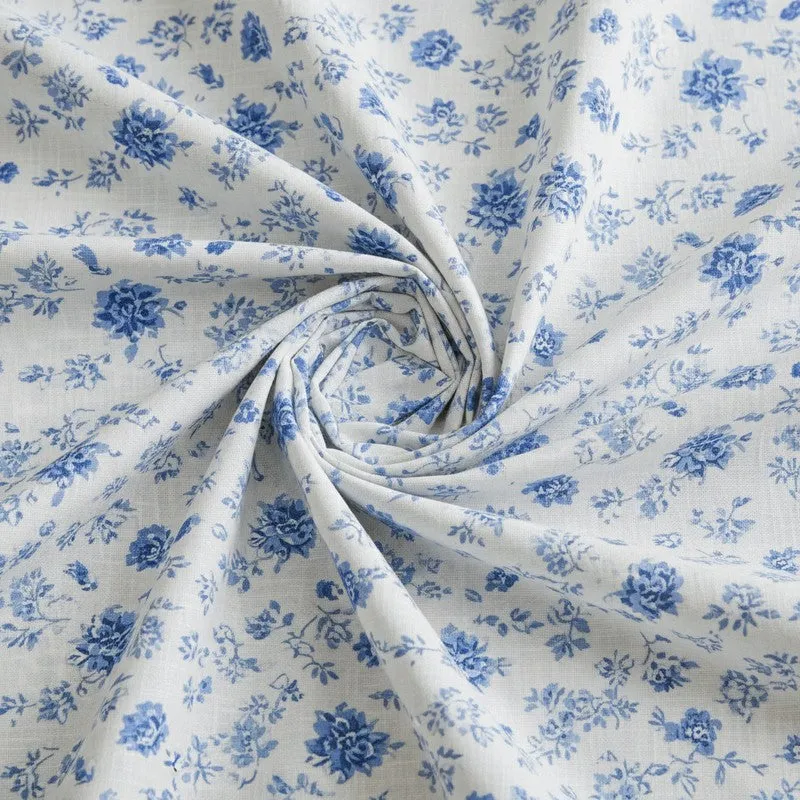 Mudra Floral Cotton Bedsheet (Blue) - 180 TC media 5