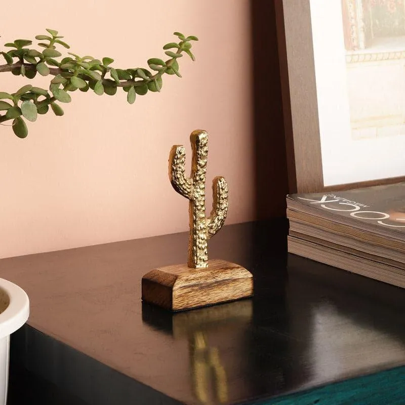 Cacti Charm Showpiece - Gold media 1