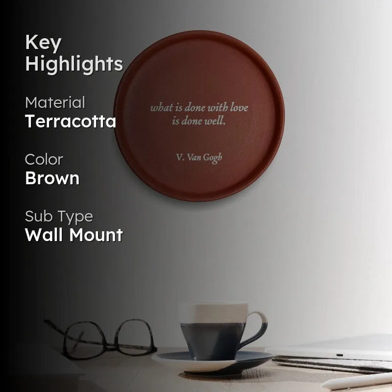 Soulful Quote Terracotta Wall Plate media 2