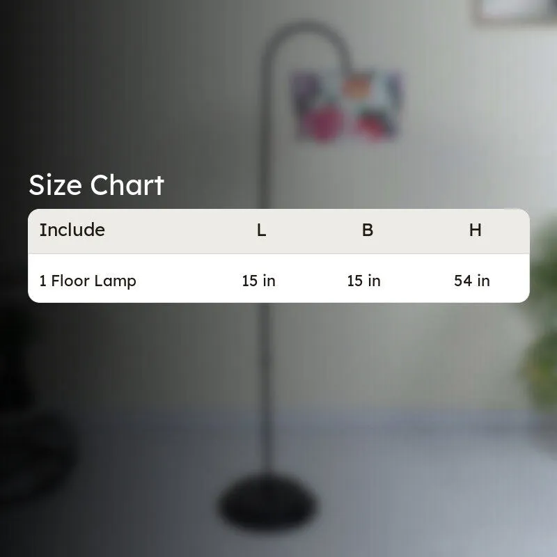 Miyabi Printed Arched Floor Lamp media 6
