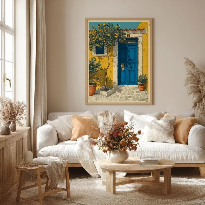 Garden House Canvas Wall Painting - Brown Frame media 4