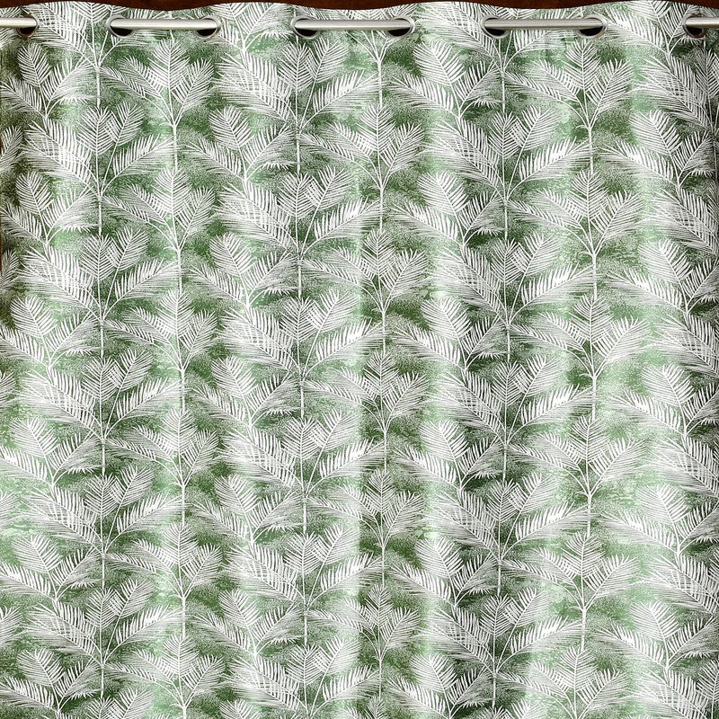 PureShade Printed Curtains (Green) - Set Of Two media 4