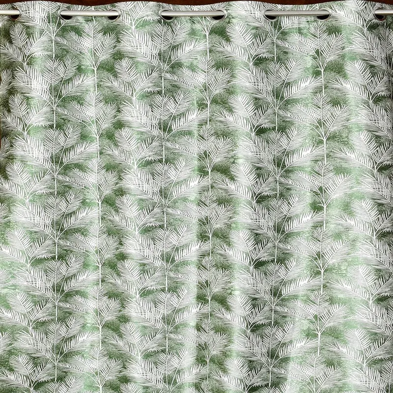 PureShade Printed Curtains (Green) - Set Of Two media 4