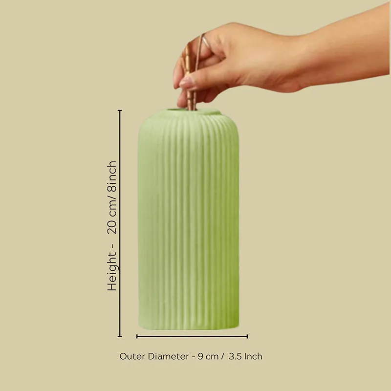 Harmona Ceramic Vase - Light Green media 7