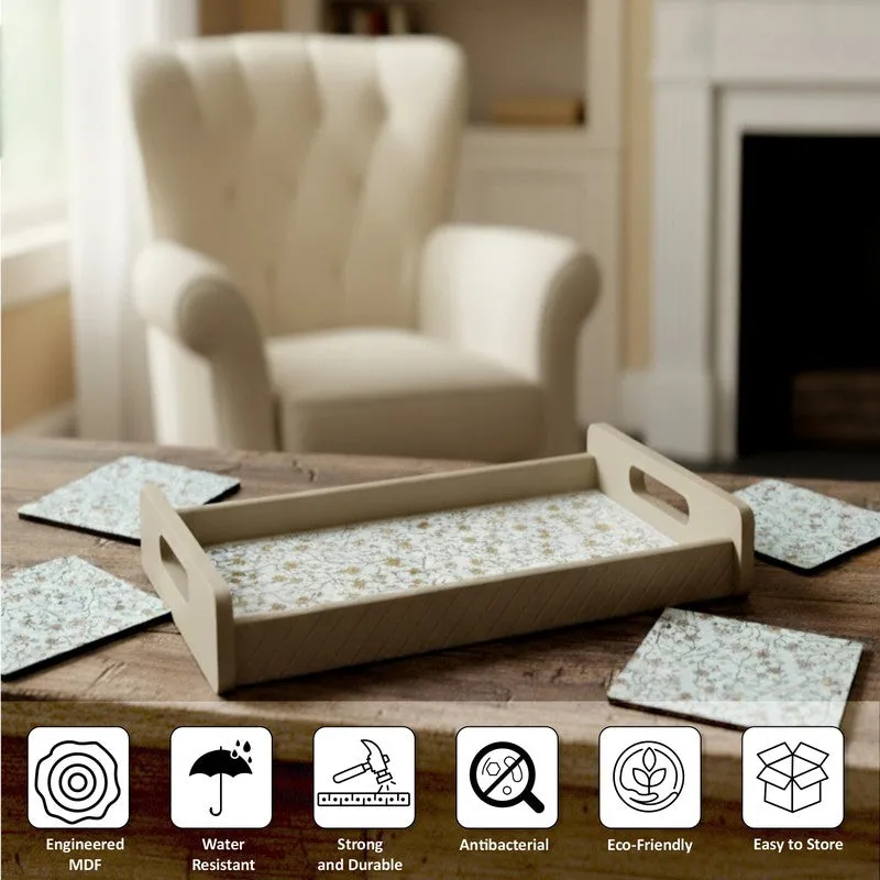 GraceGrain Serving Tray with 4 Coasters - Five Piece Set media 7