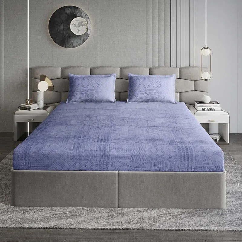 Monte Carlo Color Drift Bedsheet (Lavendor) - 280 GSM media 1