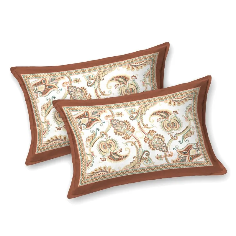 Bloom Cotton Bedsheet (Beige,Brown) - 180 GSM media 6