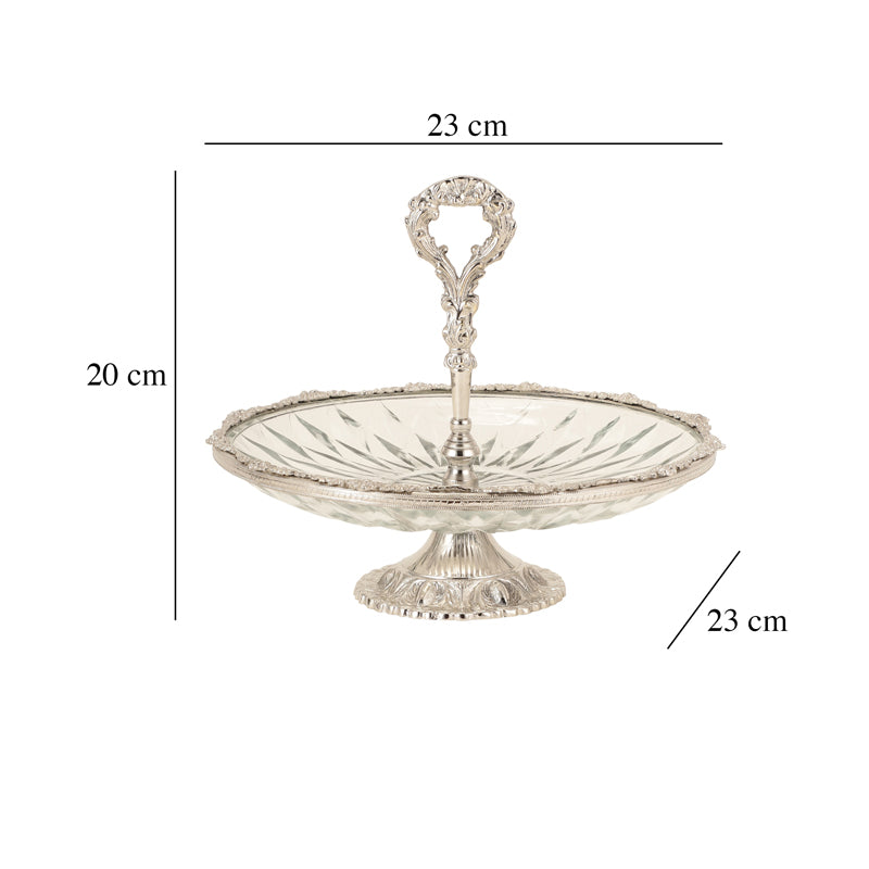 Crystal Charm Cake Stand - Silver media 4