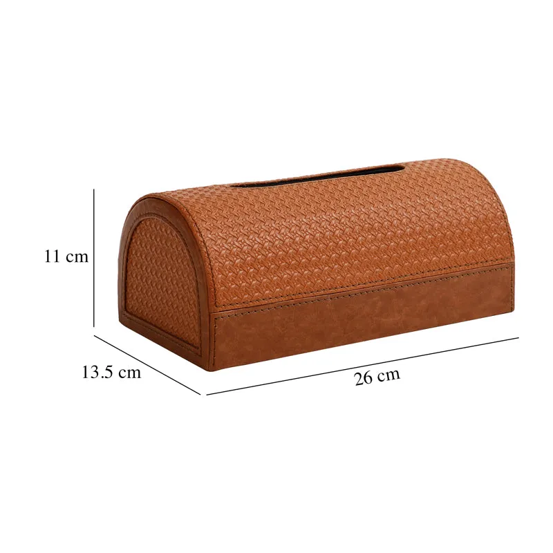 Utra Leather Tissue Holder - Brown media 6