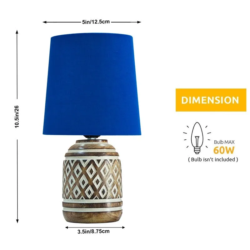 CleanEdge Wooden Table Lamp - Blue media 5