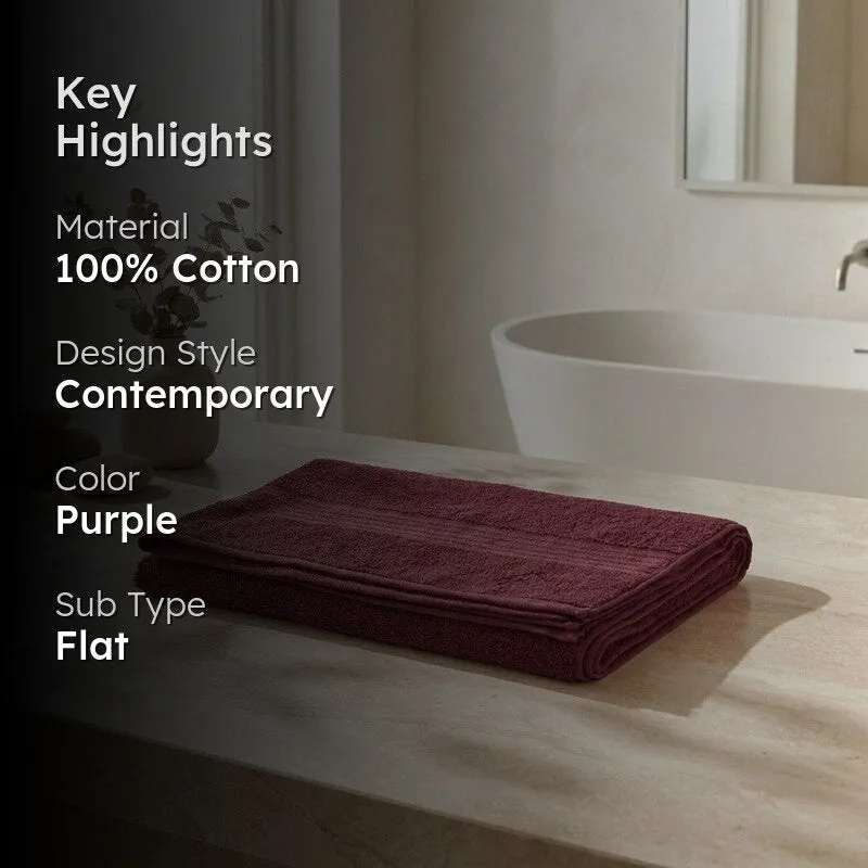Monte Carlo Dry Nest Pure Cotton Bath Towel - Wine media 2