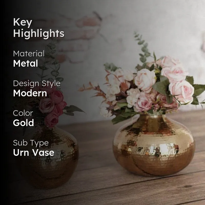 Jemima Metal Vase - Set Of Two media 2