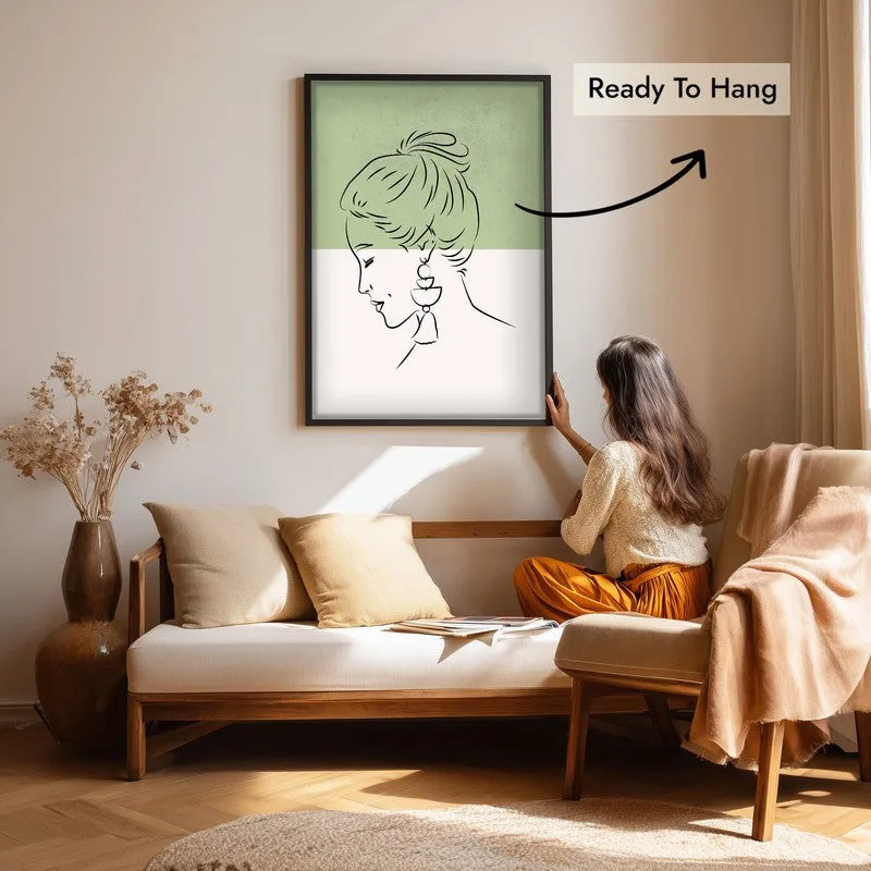 Ethereal Sketch Canvas Wall Painting With Black Frame media 7