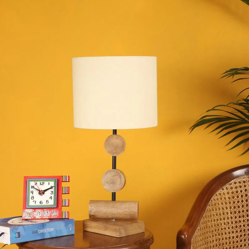 Rishada Wooden Table Lamp - Brown,White media 3