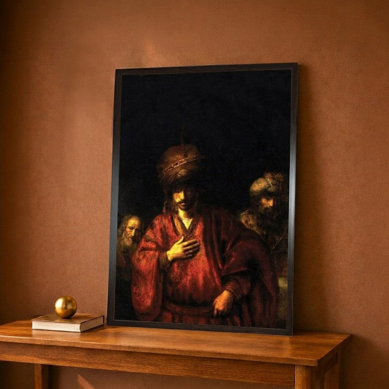 Haman In Disgrace Canvas Wall Painting - 12 x 18 Inches