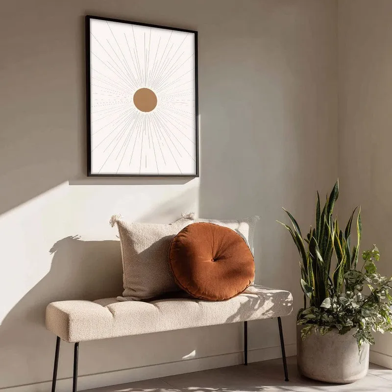 Sunburst Canvas Wall Painting With Black Frame media 4